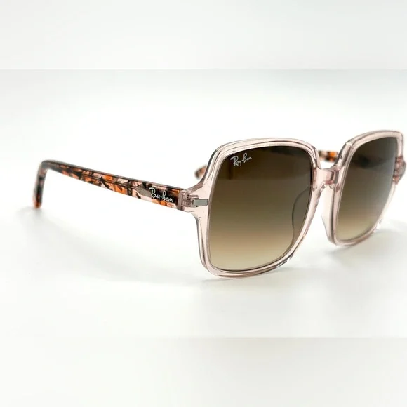 Ray-Ban Transparent Pink Sunglasses with Brown Lenses - Picture 2 of 14
